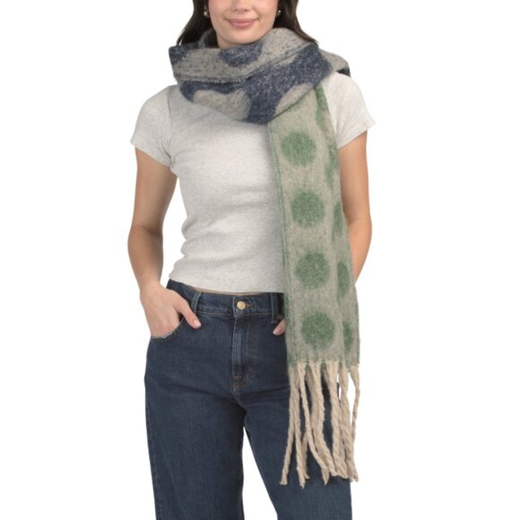 LULLA COLLECTION Green Chunky Cold Weather Scarf - Picture 1 of 2